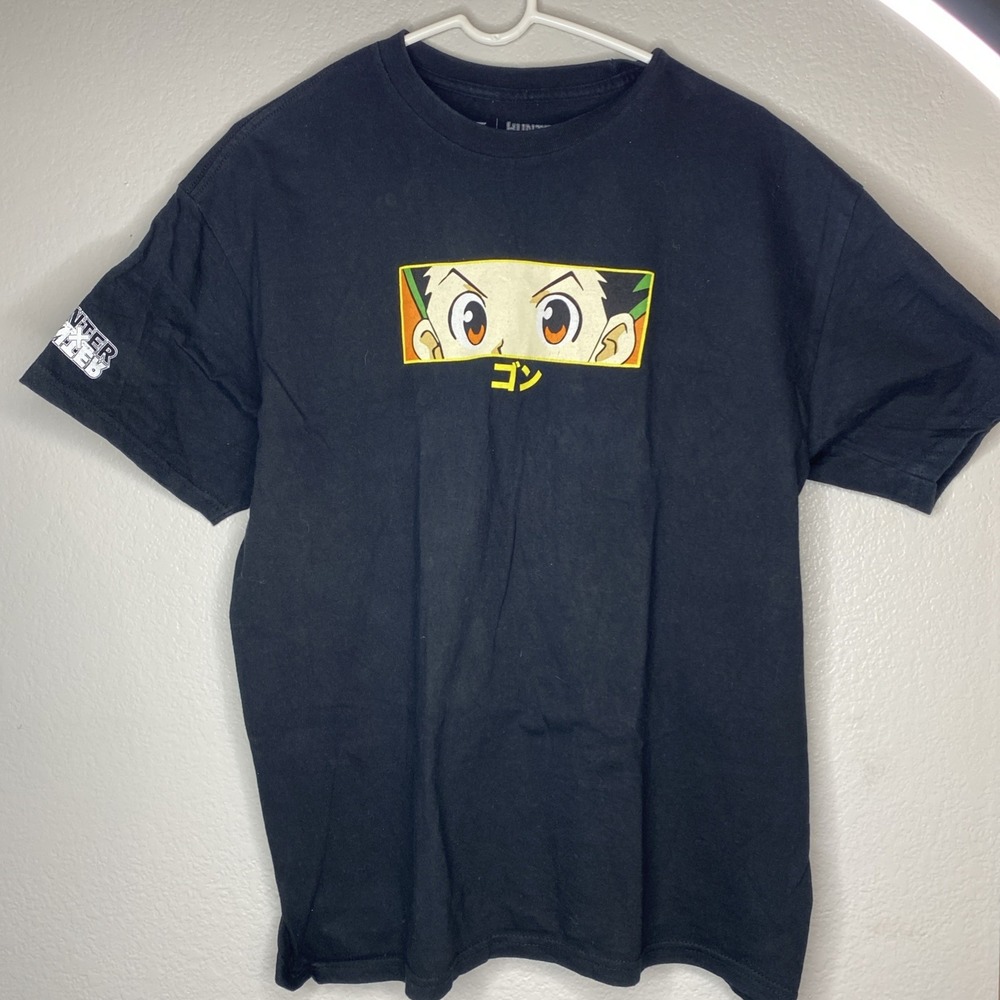 Hypland X Hunter Killua Graphic T-Shirt Black Anime Tee Men's L‎